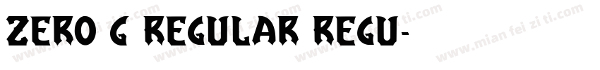 Zero G Regular Regu字体转换